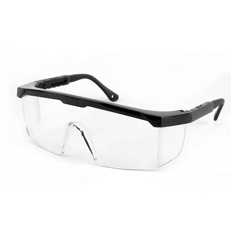 Sellstrom Sebring, Safety Glasses, Anti-Scratch, Clear Lens, Black Frame, Half-Frame S76301